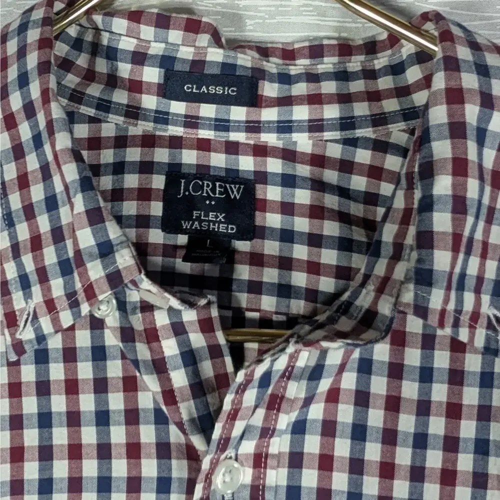 J. Crew Button Up Shirts Mens Large Multicolor Long Sleeve Lot Bundle of 3